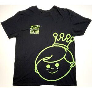 FUNKO HQ Headquarters Est 1998 Adult XL Black Green Graphic S/S T-SHIRT 2019 EUC